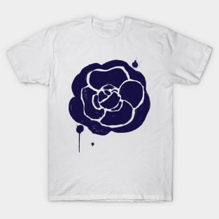 Navy Camellia T-Shirt